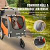 VEVOR Dog Bike Trailer, Supports up to 66 lbs, 2-in-1 Pet Stroller Cart Bicycle Carrier, Easy Folding Cart Frame with Quick Release Wheels, Universal