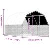 Dog Cages 2 pcs with Roof and Door Silver Galvanized Steel