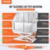 VEVOR 50" Pet Dog Bathing Station Electric Height Adjustment, Professional Stainless Steel Dog Grooming Tub w/ Soap Box, Faucet,Rich Accessory,Bathtub